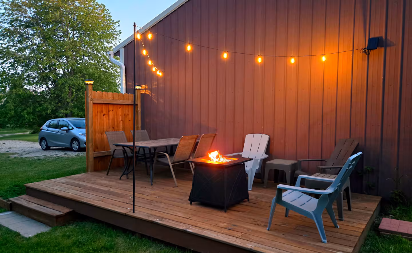 Deck and Propane Fire Pit